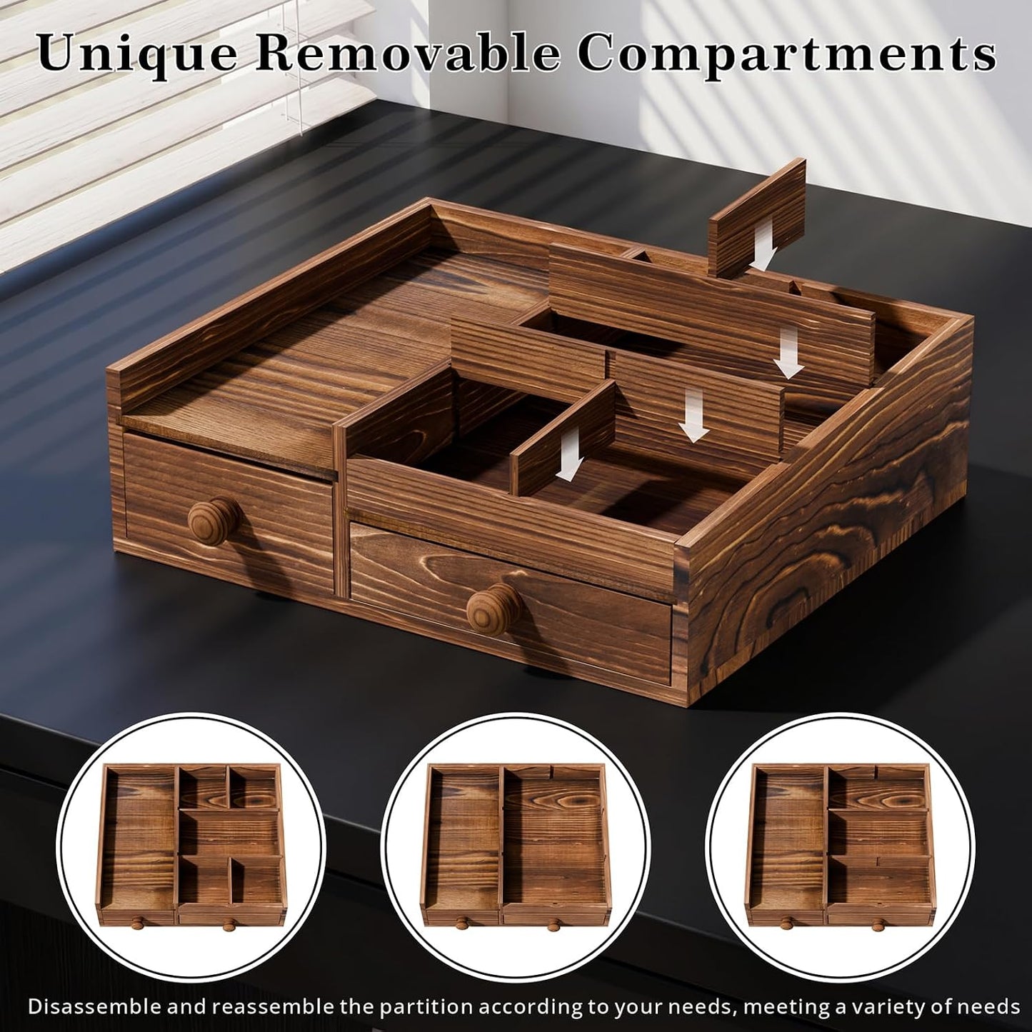 Refined Wooden Cologne Organizer