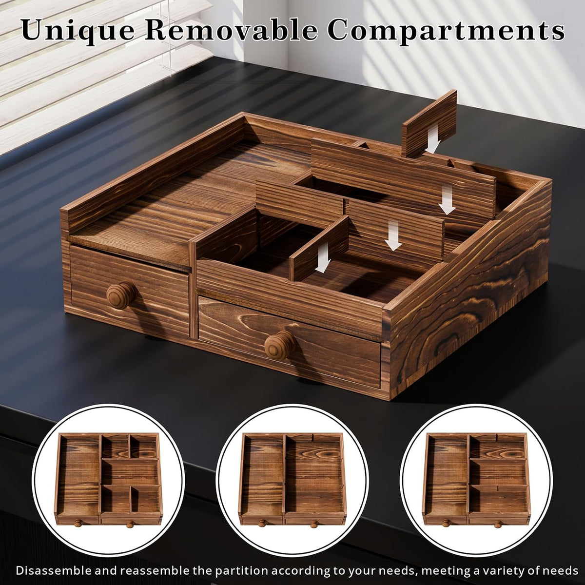 Refined Wooden Cologne Organizer
